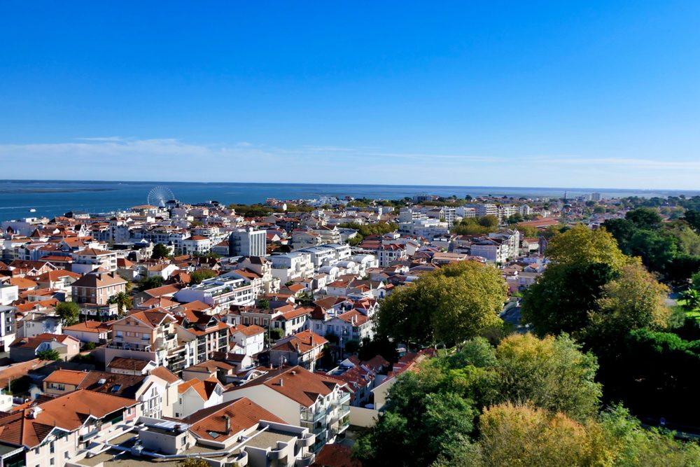 Panoramic,View,Of,Arcachon,Looking,Across,The,Arcachon,Bay,Towards